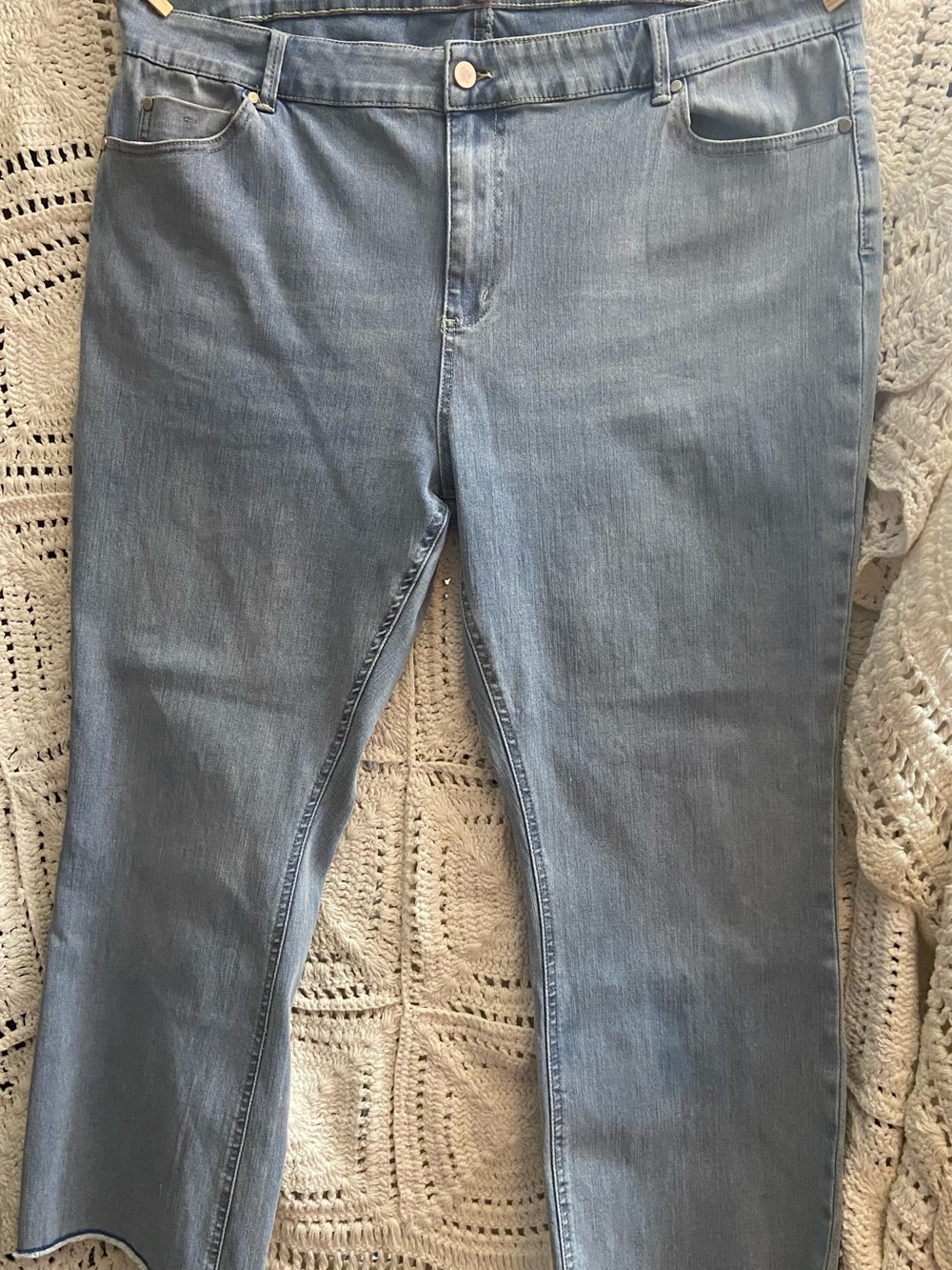 ARULA Light Blue Flare Wide-Leg Jeans